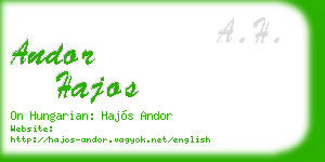 andor hajos business card